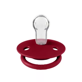 Bibs De Lux Round Silicone Ruby rubinvörös kerek szilikon cumi egyméret 0-36 hó