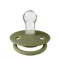 Bibs De Lux Round Silicone Olive olivazöld kerek szilikon cumi egyméret 0-36 hó