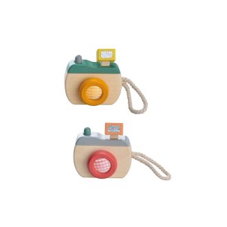   New Selection Fából Készült Játékkamera - piros/szürke