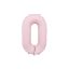 Party Deco 0-ás számú fólia lufi, 86 cm, világos rózsaszín