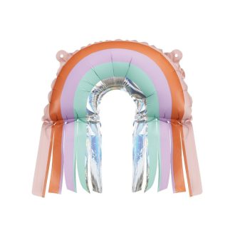 PartyDeco Fólia lufi Szivárvány, rojtokkal