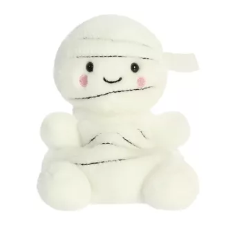 Palm Pals Brendan Mummy fehér múmia Halloween plüssfigura mosolygós arccal 13 cm