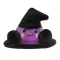 Palm Pals Rowena Witch Hat fekete-lila boszorkánykalap Halloween plüssfigura 13 cm