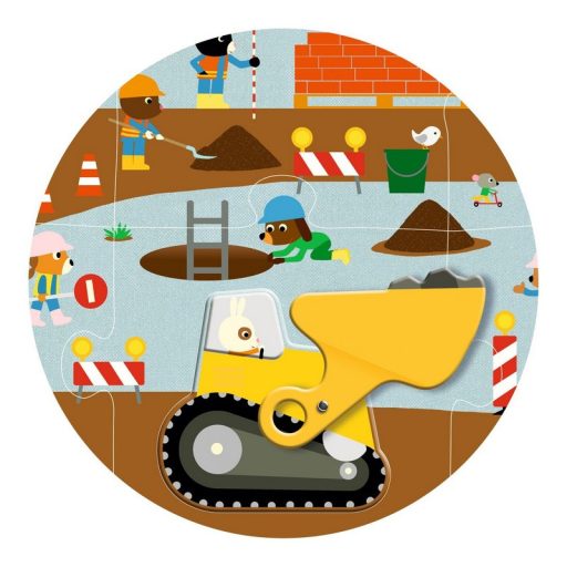 Djeco Óriás puzzle - Építkezés, 12+5 db-os