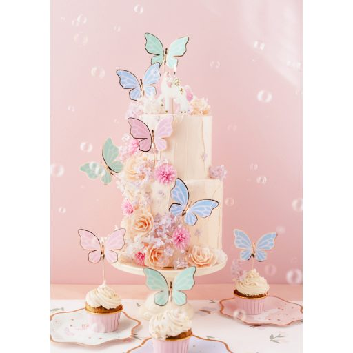 Party Deco Tortafeltétek Pillangók