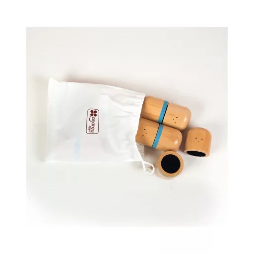 Andreu Toys Sound Animals 8 részes fa hangos párosító játék 4 kétrészes állatfigurával, 10x5 cm