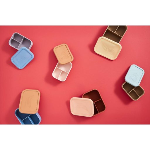 OYOY Yummy uzsonnás doboz - kék tetővel