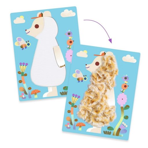 Djeco Kollázs műhely - Bolyhos barátok gyapjúval és tépőzárral