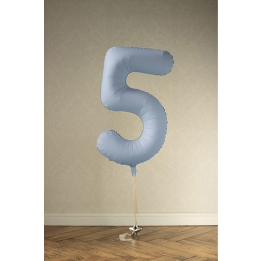 Party Deco 5-ös számú fólia lufi, 86 cm, világoskék