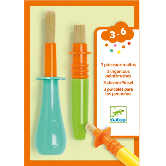 Djeco Marok ecset készlet - 3 féle ügyes ecset gyerekeknek