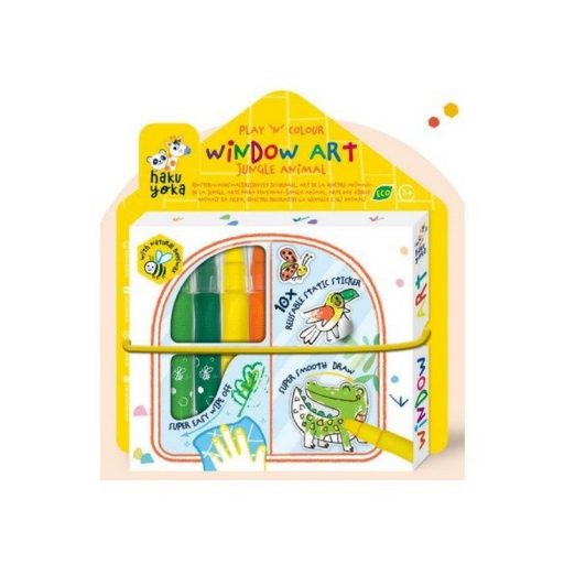Haku Yoka Ablakmatrica színező készlet, A dzsungel állatai