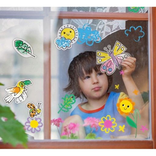 Haku Yoka Ablakmatrica színező készlet, A dzsungel állatai