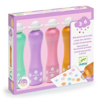   Djeco Marok filc készlet 4 gyöngyház színben - Pontozó színezés