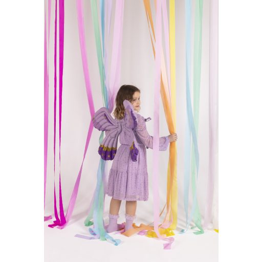 Party Deco Fóliás léggömb pillangószárnyak, matt lila