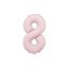 Party Deco 8-as számú fólia lufi, 86 cm, világos rózsaszín