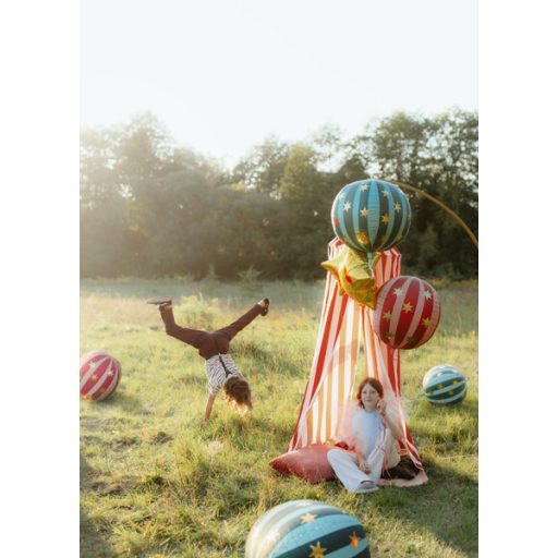 Party Deco Fólia lufi Csillagos gömb 75 cm, piros