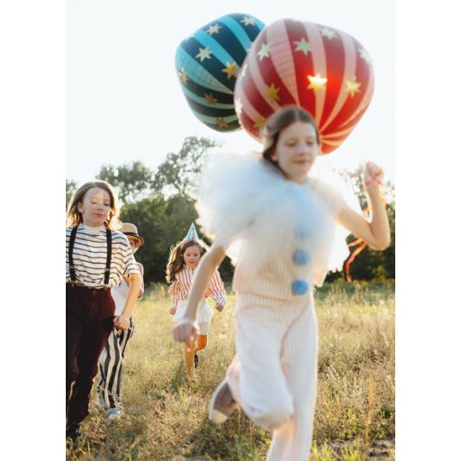 Party Deco Fólia lufi Csillagos gömb 75 cm, piros