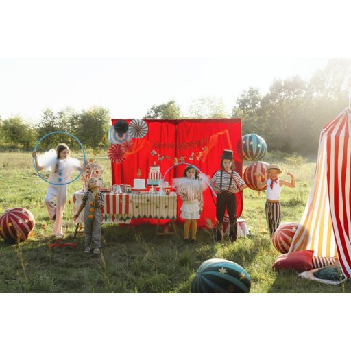 Party Deco Fólia lufi Csillagos gömb 75 cm, piros