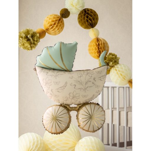 PartyDeco Fólia lufi Babakocsi