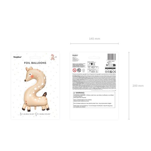 Party Deco 2-es számú fólia lufi - Őzike