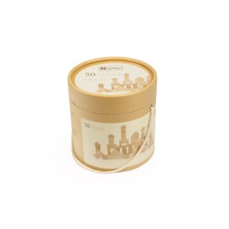 Andreu Toys Fa építőkocka natúr 50 db-os