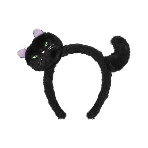 PartyDeco Cica fejpánt, fekete