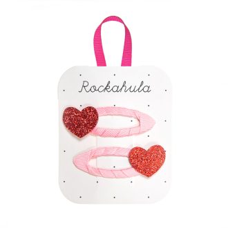Rockahula Kids Szerelem szív csillogó hajcsat 2db