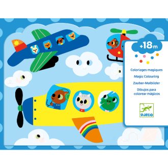 Djeco Vízzel színező készlet - Bújócska az égen