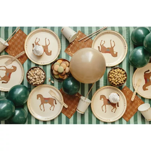 PartyDeco Papírtányér Ló mintás - 6 db