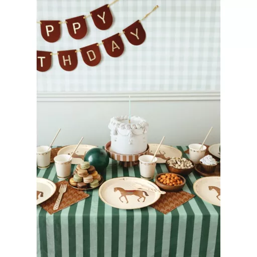 PartyDeco Papírtányér Ló mintás - 6 db