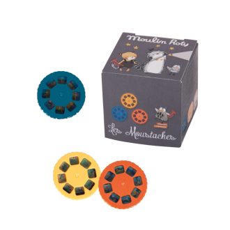   Moulin Roty Diavetítő lámpák - 3 db lemez dobozban mesevetítőbe: Macskabajusz