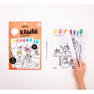 OMY Kawaii - vízzel színező készlet