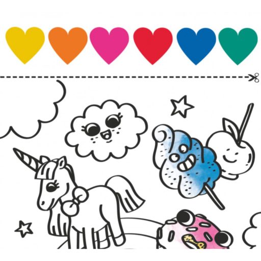 OMY Kawaii - vízzel színező készlet