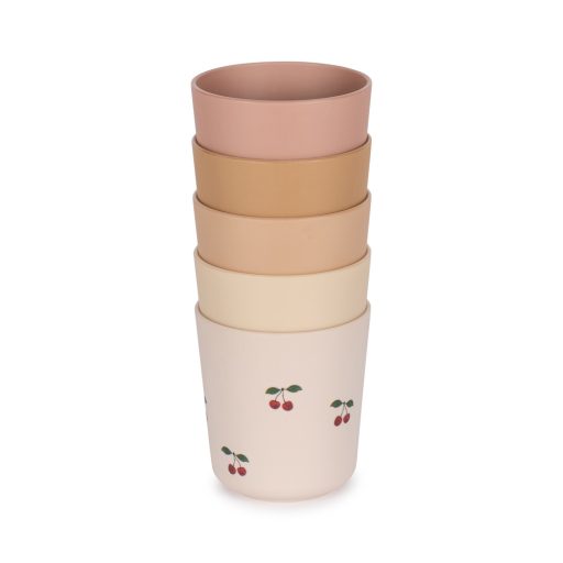 Konges Sløjd Pohár készlet - Cseresznye mintás mix - 5 db-os
