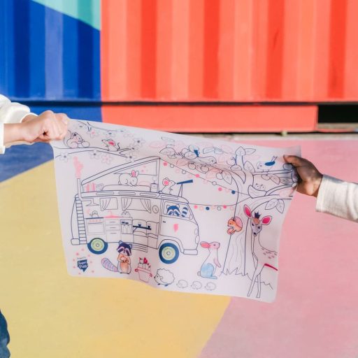 SuperPetit Szilikon kifestő szőnyeg - Álom kisbusz