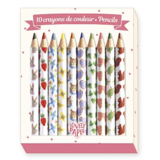 Djeco Mini színes ceruza, 10 szín