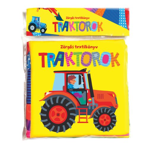 Napraforgó Zörgős textilkönyv - Traktorok