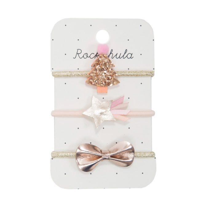 Rockahula Kids - Rose Gold karácsonyfa hajgumi szett