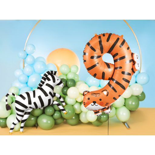 Party Deco 9-es számú fólia lufi - Tigris