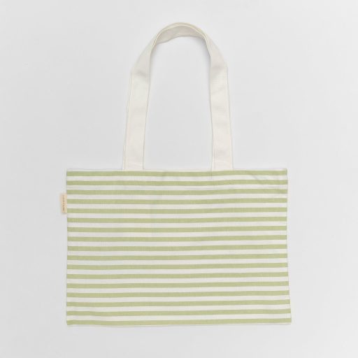 Sunnylife Gyerek vászon strandtáska - Kacsa, zsálya szín, csíkos