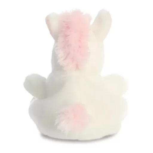 Palm Pals Sassy Unicorn fehér unikornis egyszarvú plüssfigura rózsaszín sörénnyel 13 cm