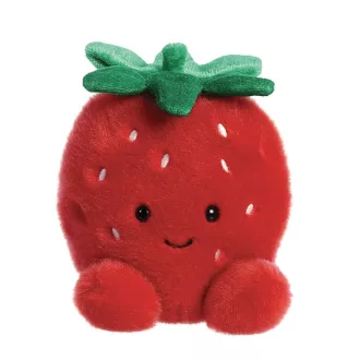 Palm Pals Juicy Strawberry piros eper szamóca plüssfigura zöld levelekkel 13 cm