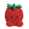 Palm Pals Juicy Strawberry piros eper szamóca plüssfigura zöld levelekkel 13 cm