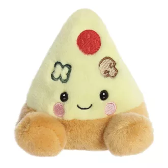 Palm Pals Peppa Pizza mosolygós pizzaszelet plüssfigura hímzett feltétekkel 13 cm