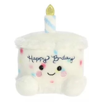 Palm Pals Happy Birthday Cake fehér szülinapi torta plüssfigura gyertyával 13 cm