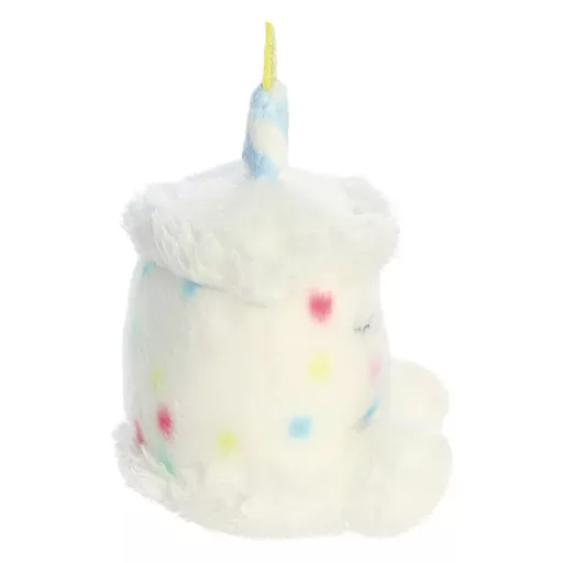 Palm Pals Happy Birthday Cake fehér szülinapi torta plüssfigura gyertyával 13 cm