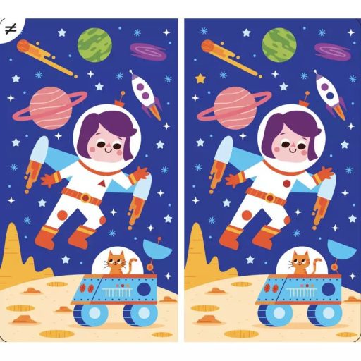 Auzou Letörölhető fejtörő feladatkártyák, Világűr