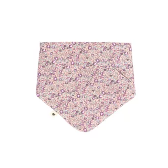 Bibs x Liberty Bandana Bib Eloise Blush púderrózsaszín virágmintás biopamut nyálkendő