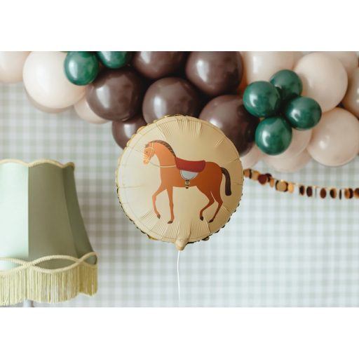 PartyDeco Fólia lufi, Ló mintás, 45 cm