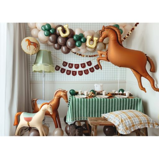 PartyDeco Fólia lufi, Ló mintás, 45 cm